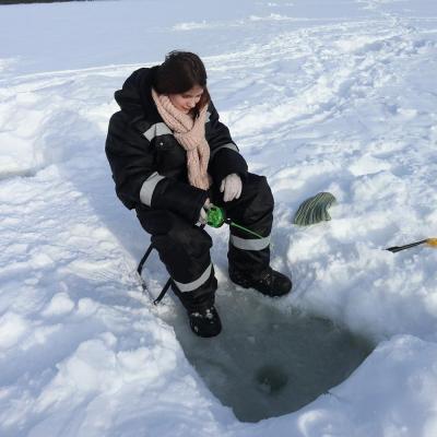 Pêche sur glace en Laponie